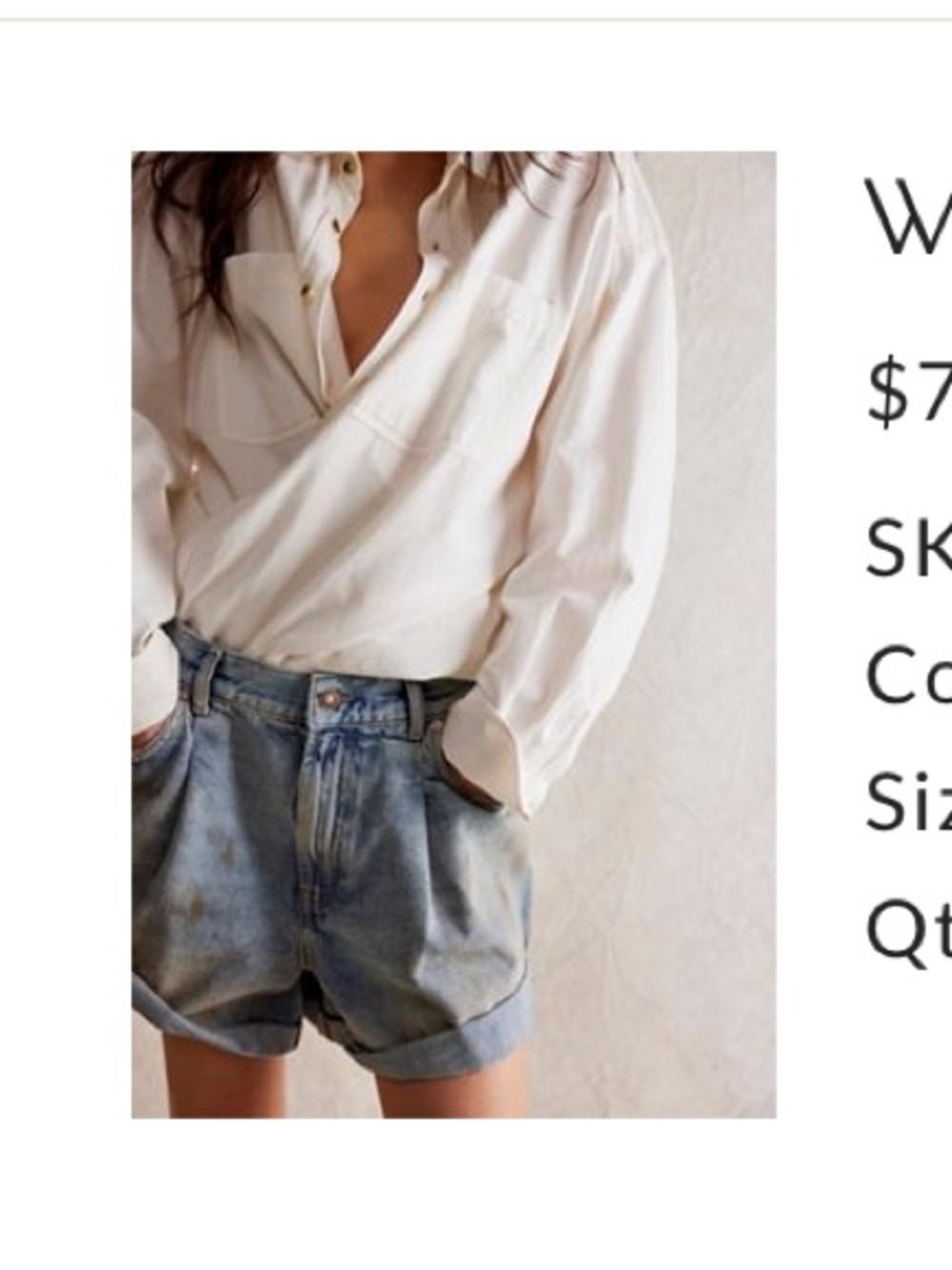 We The Free Danni Shorts • Bay Blue